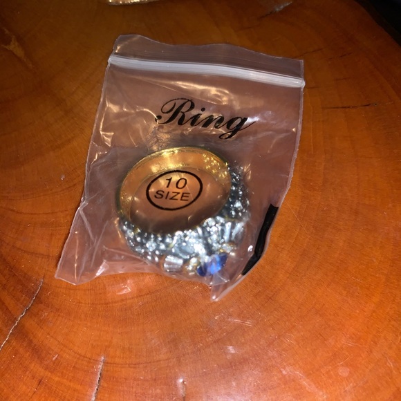 🧿SOLD!!!🧿 NWT Mens Two-Tone Sapphire Ring 10 - Picture 4 of 8